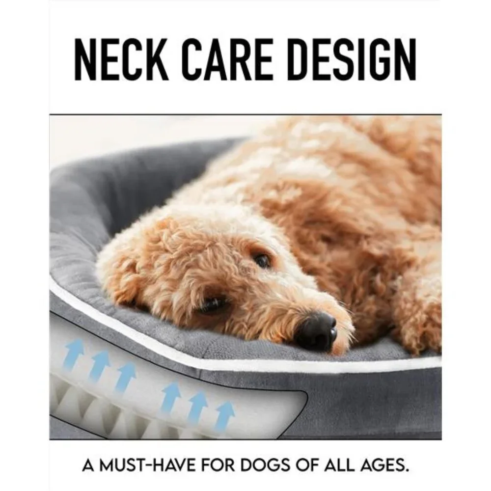 35in Luxury Sofa-Style Pet Orthopedic Bed for Large and Medium Dogs